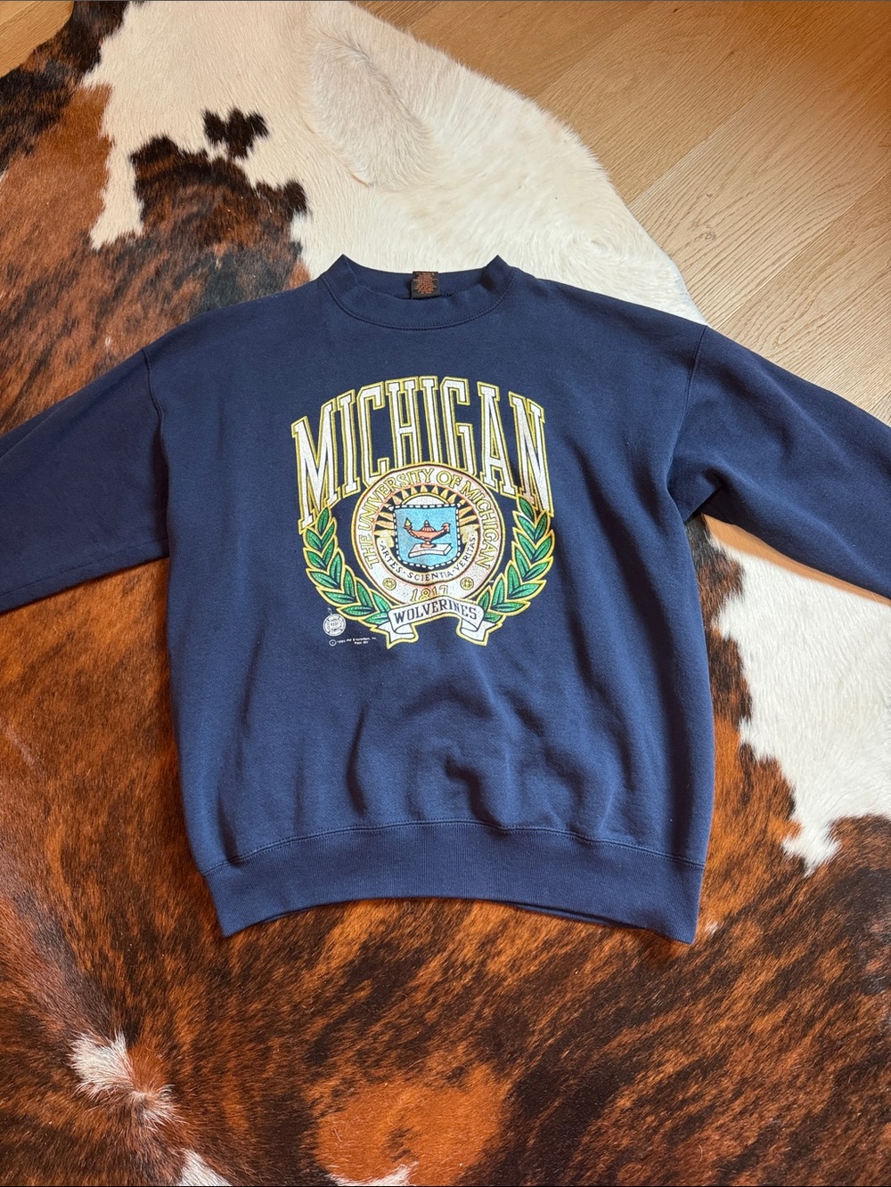 Michigan Graphic Navy Crewneck Sweatshirt